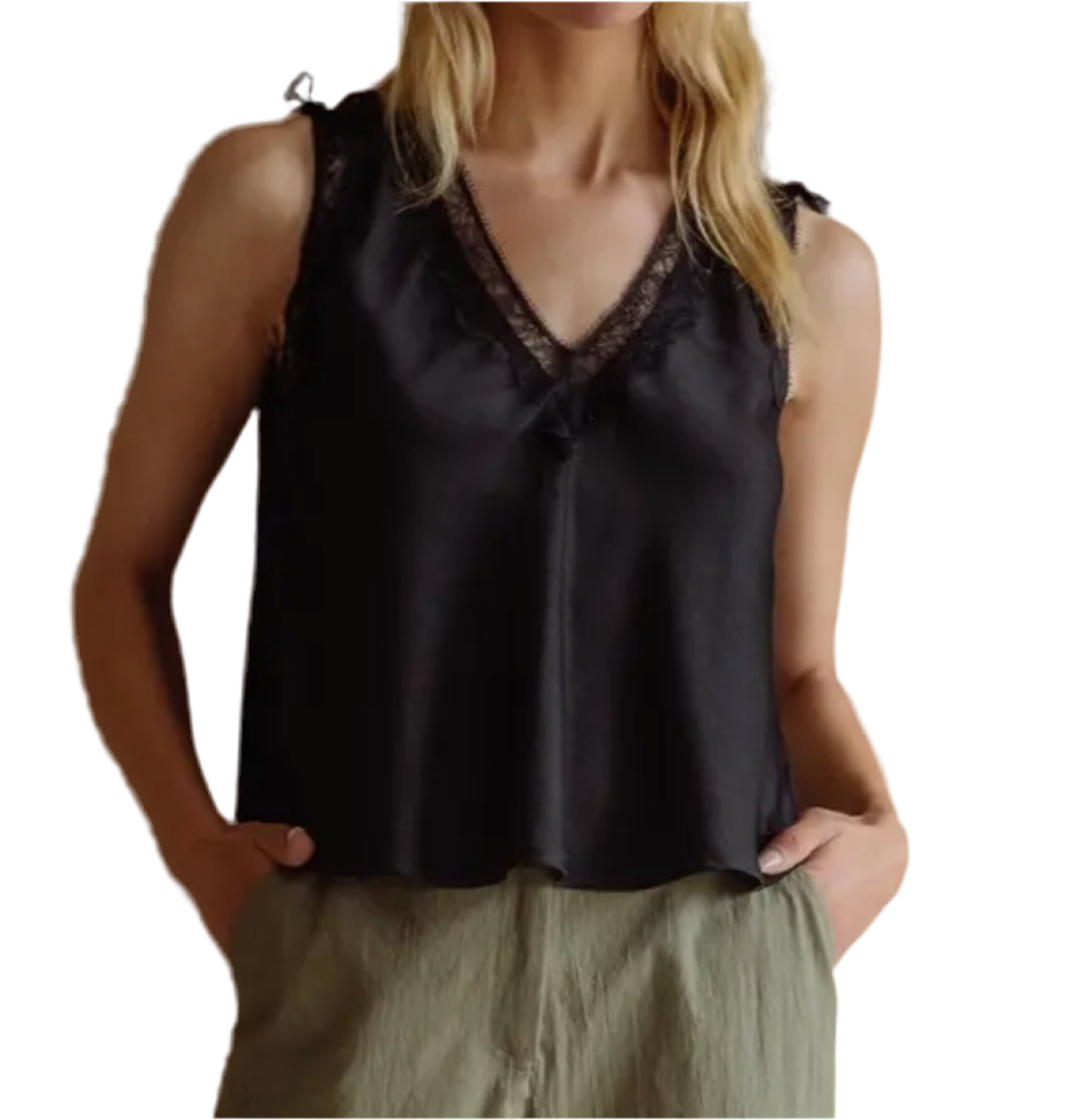 Gigi Black Sleeveless Cami Top