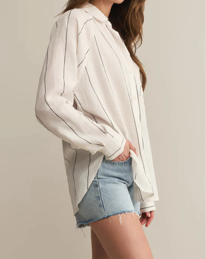 Z Supply Perfect Linen Striped Top