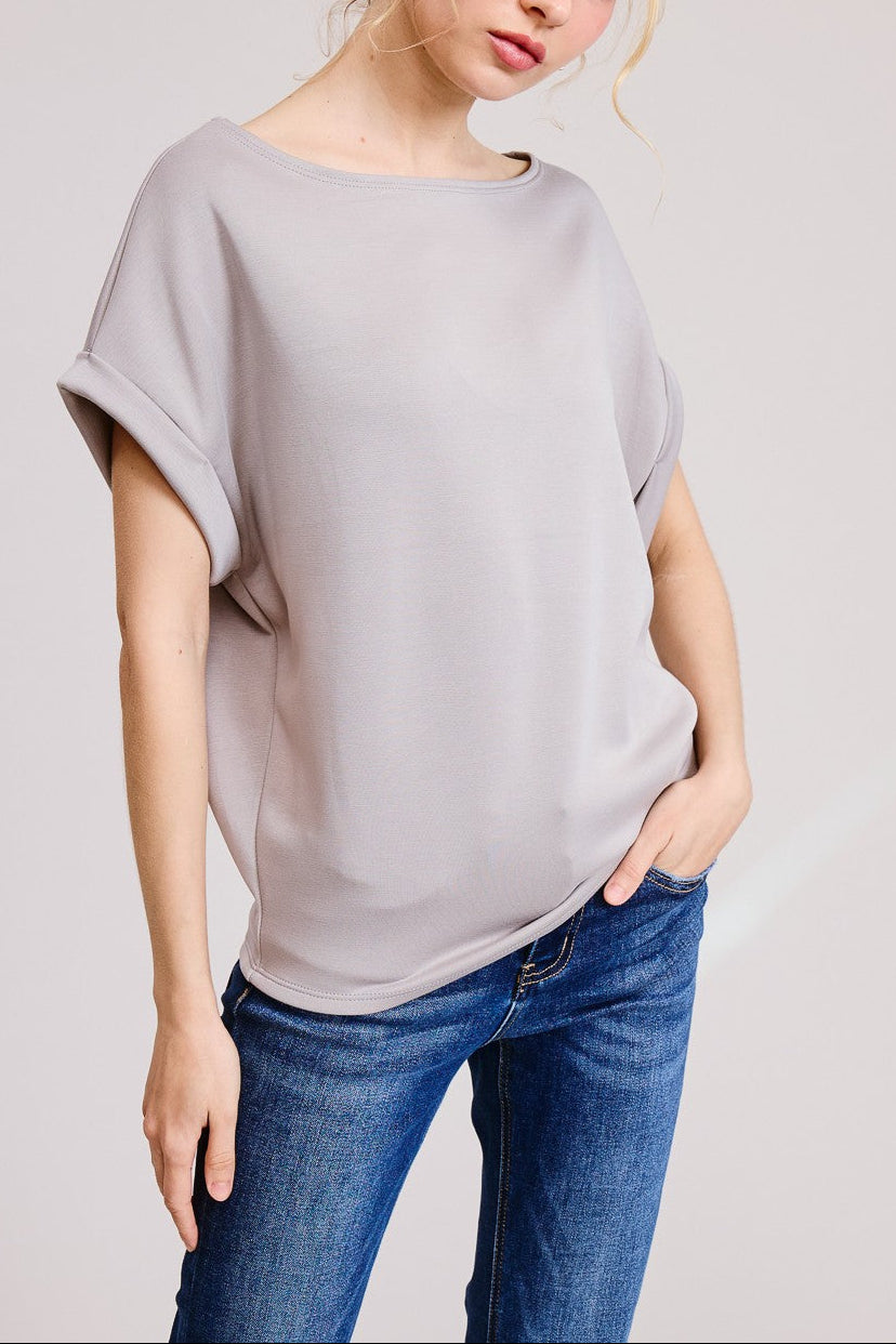 Cuff Sleeve Scuba Top