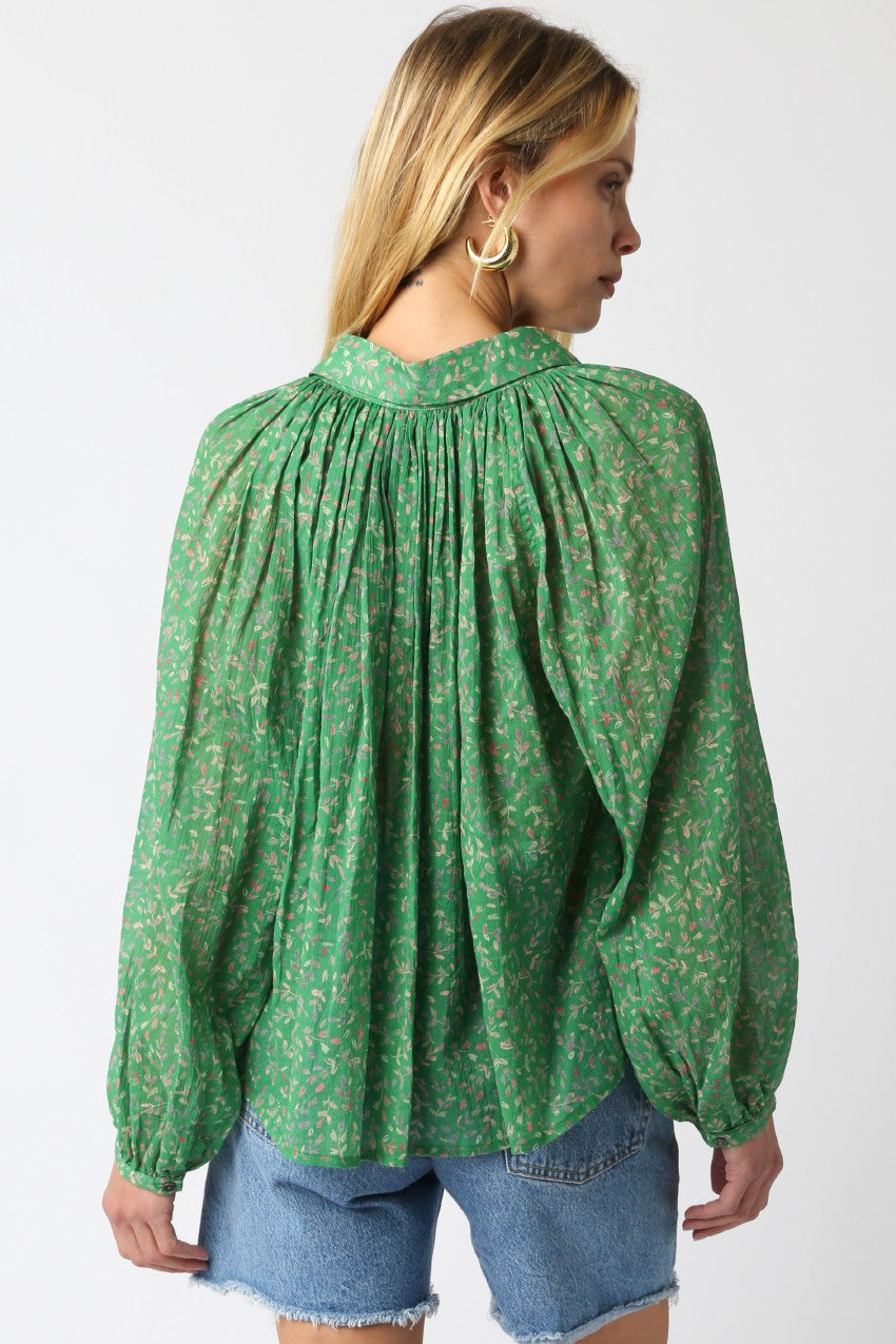 Garbi Long Sleeve Woven Green Shirt
