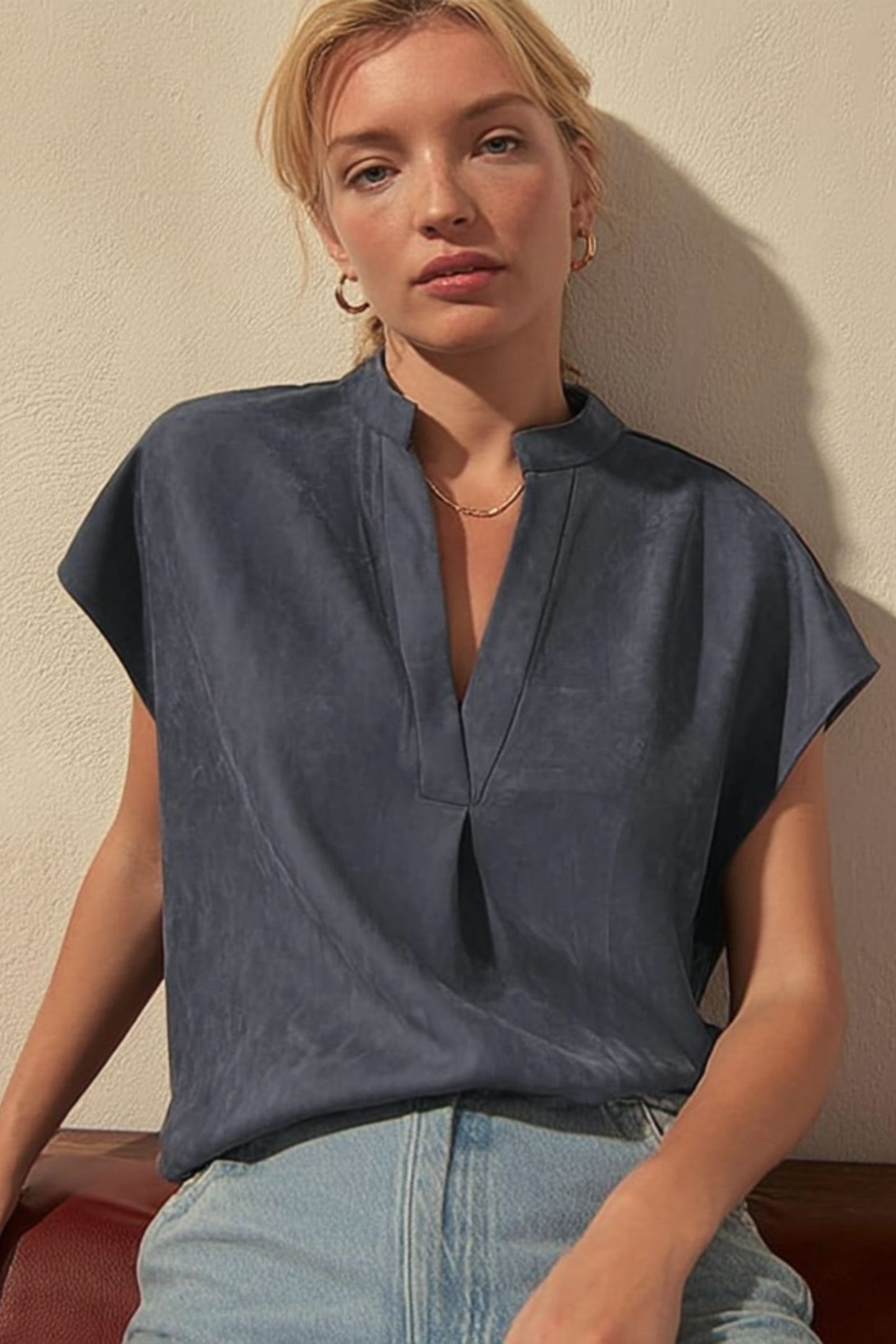 Mila Soft Matte Drop Shoulder Blouse
