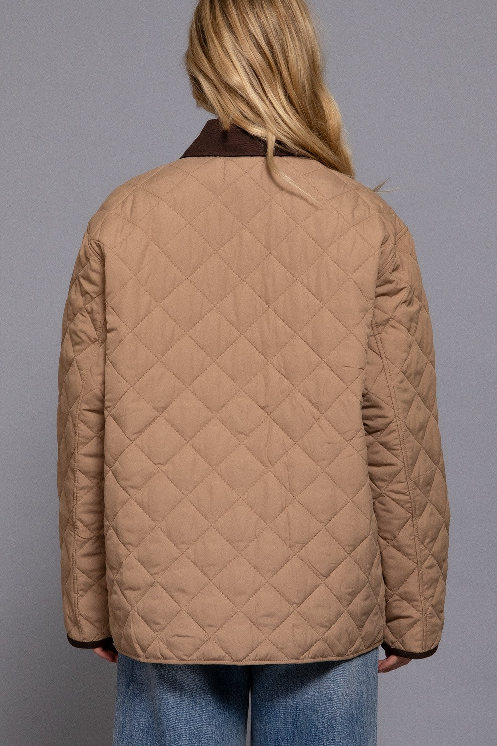 Tilly Lapel Collar Quilted Puffer Work Jacket