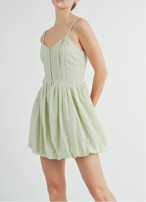 Corset Bubble Hem Mini Dress