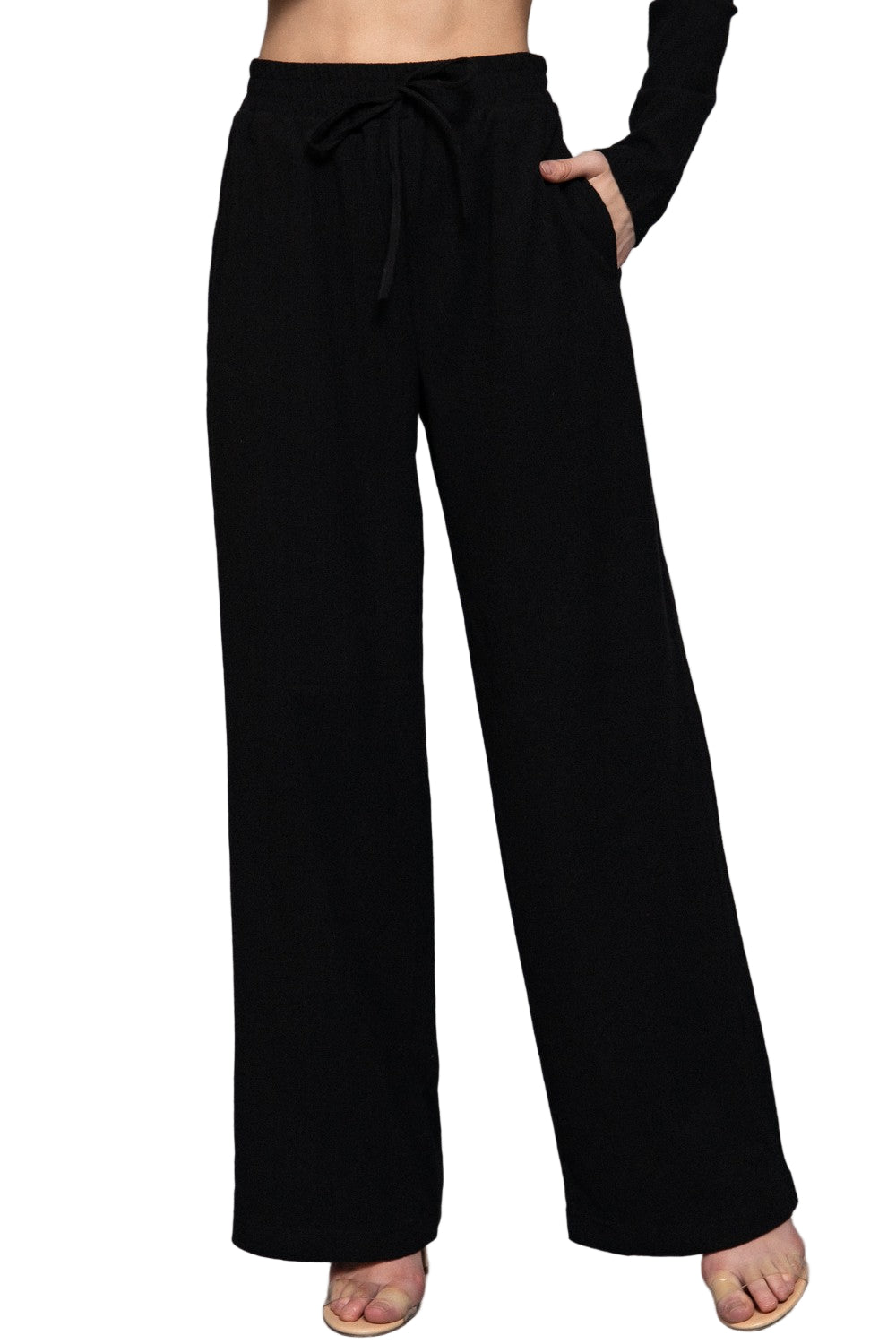 Marisa 2-tone Texture Knit Long Pants