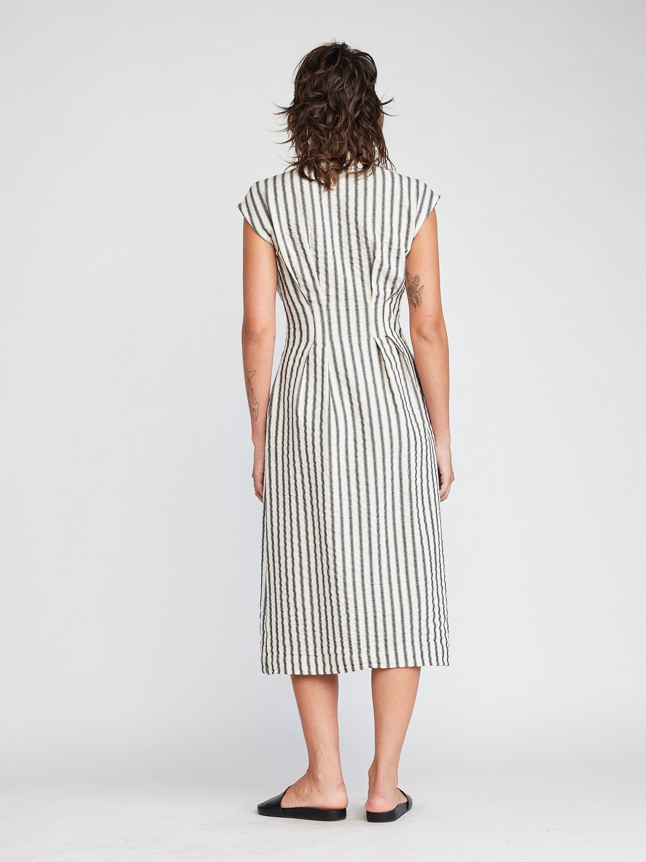 Jamila Button Front Midi Dress