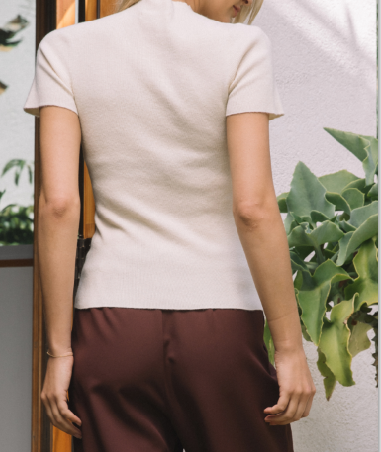 Emma Short Sleeve Soft Knit Sweater Top