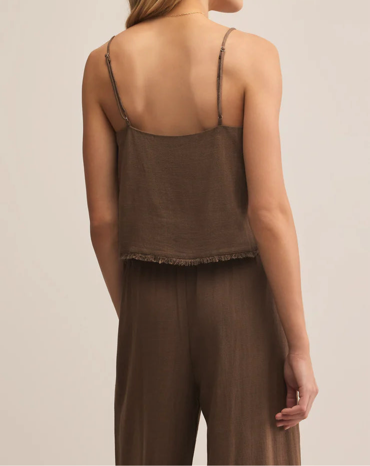 Z Supply Sabel Cropped Linen Tank