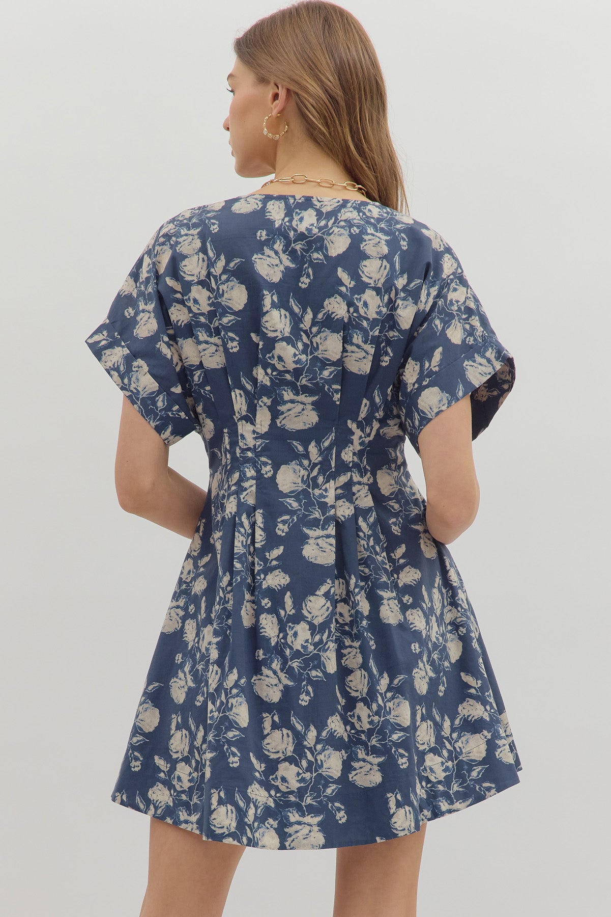 Annette Short Sleeve Floral Dress