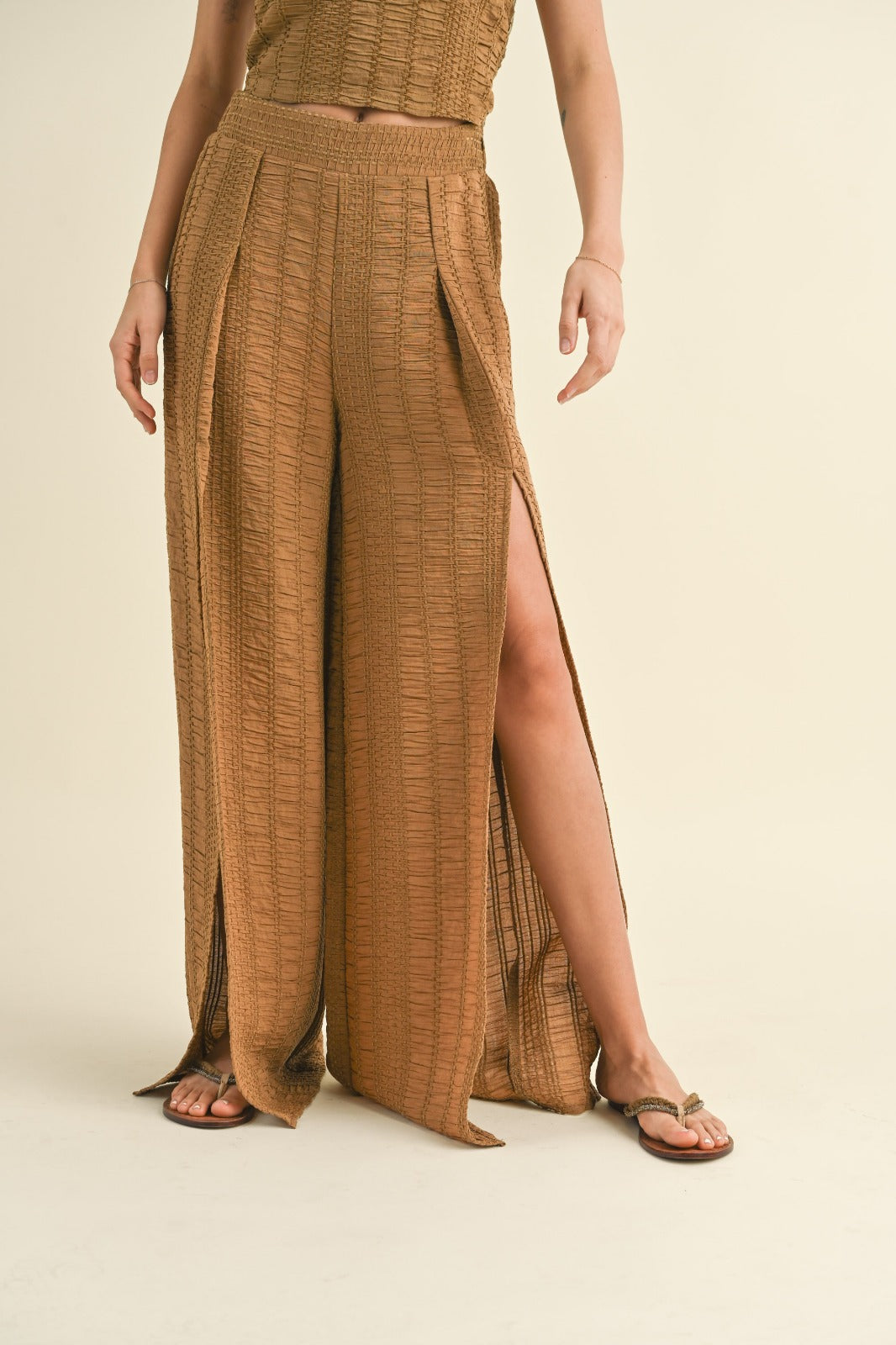 Tara Weaved Wide Leg Pant