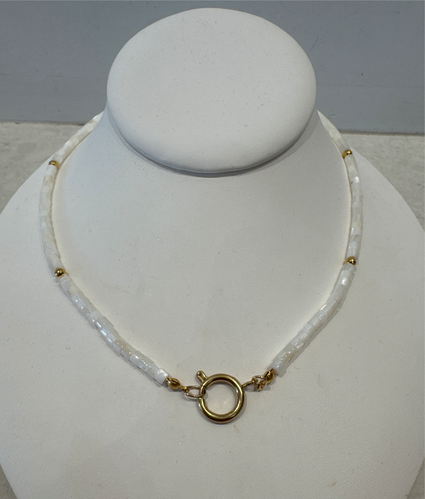 White Gemstone Necklace