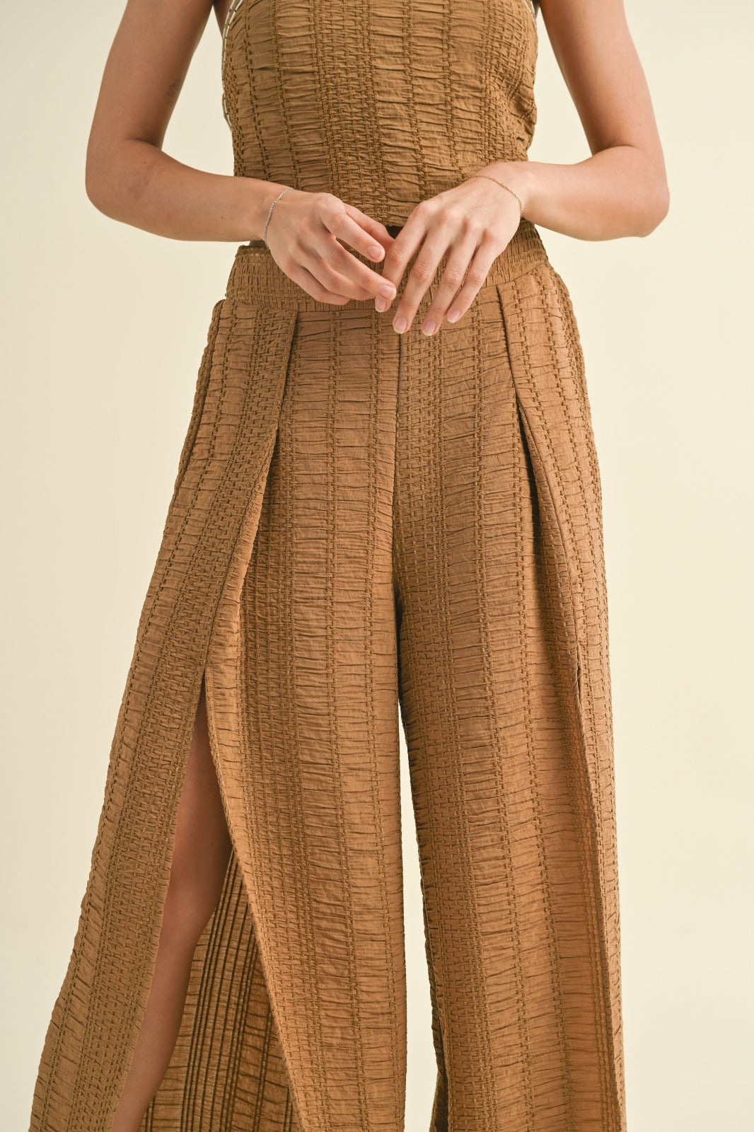 Tara Weaved Wide Leg Pant