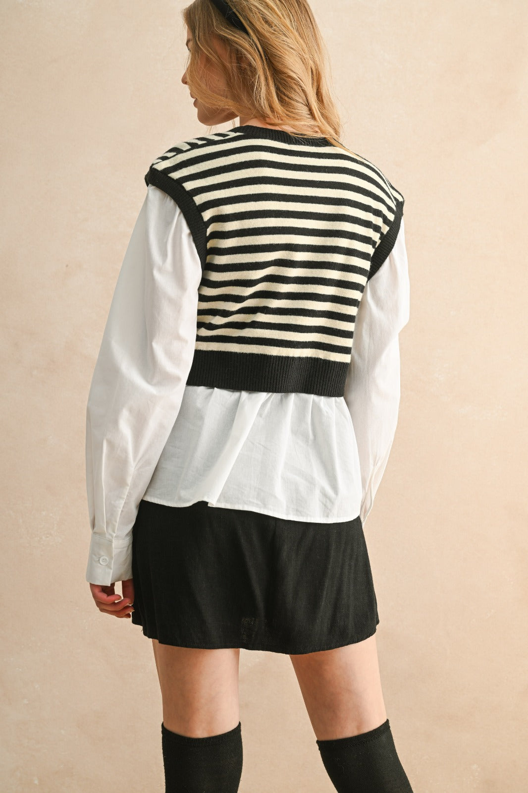 The Colette Stripe Pattern Combo Sweater