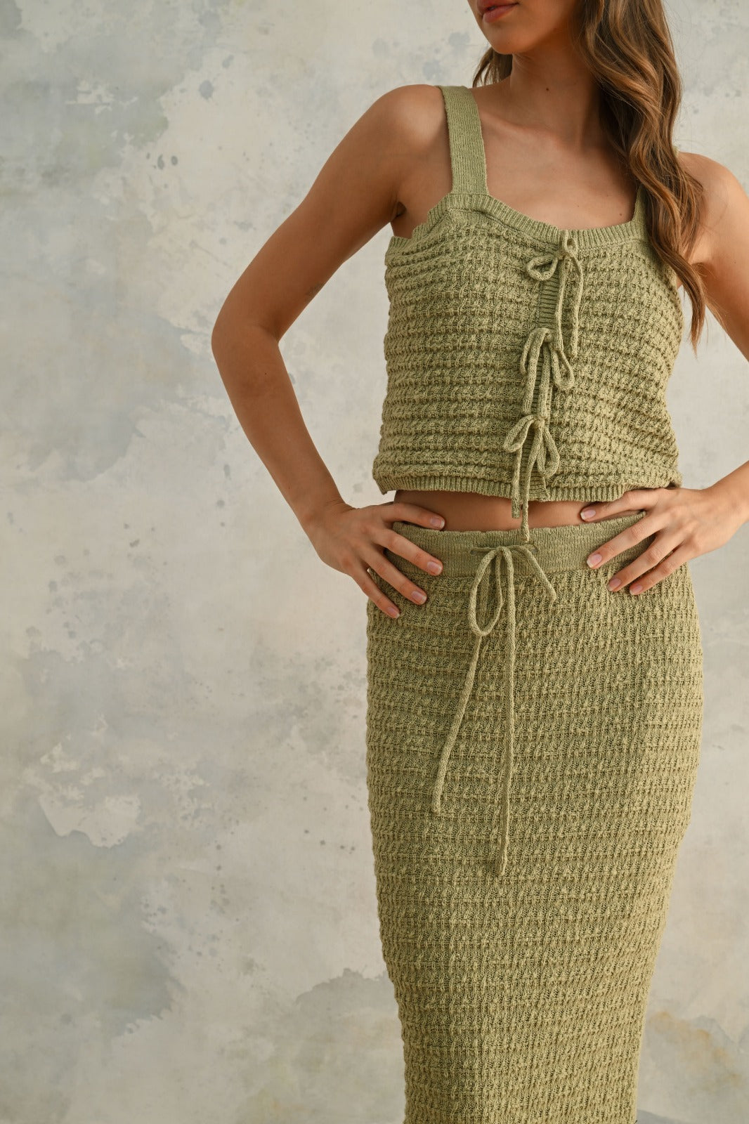 Sandie Crochet Knitted Crop Top