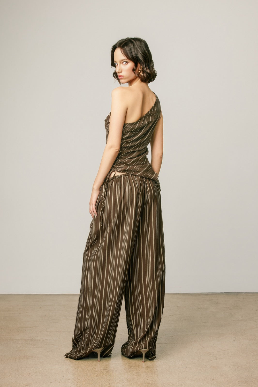 Morgan Striped Wide Leg Pull on Pants