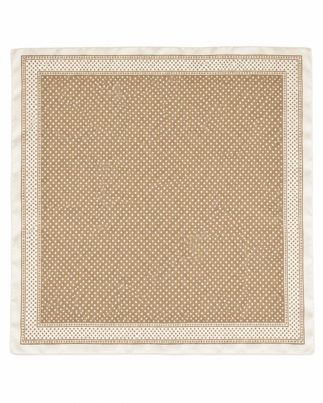 Beige Square Polka Dot Pattern Scarf