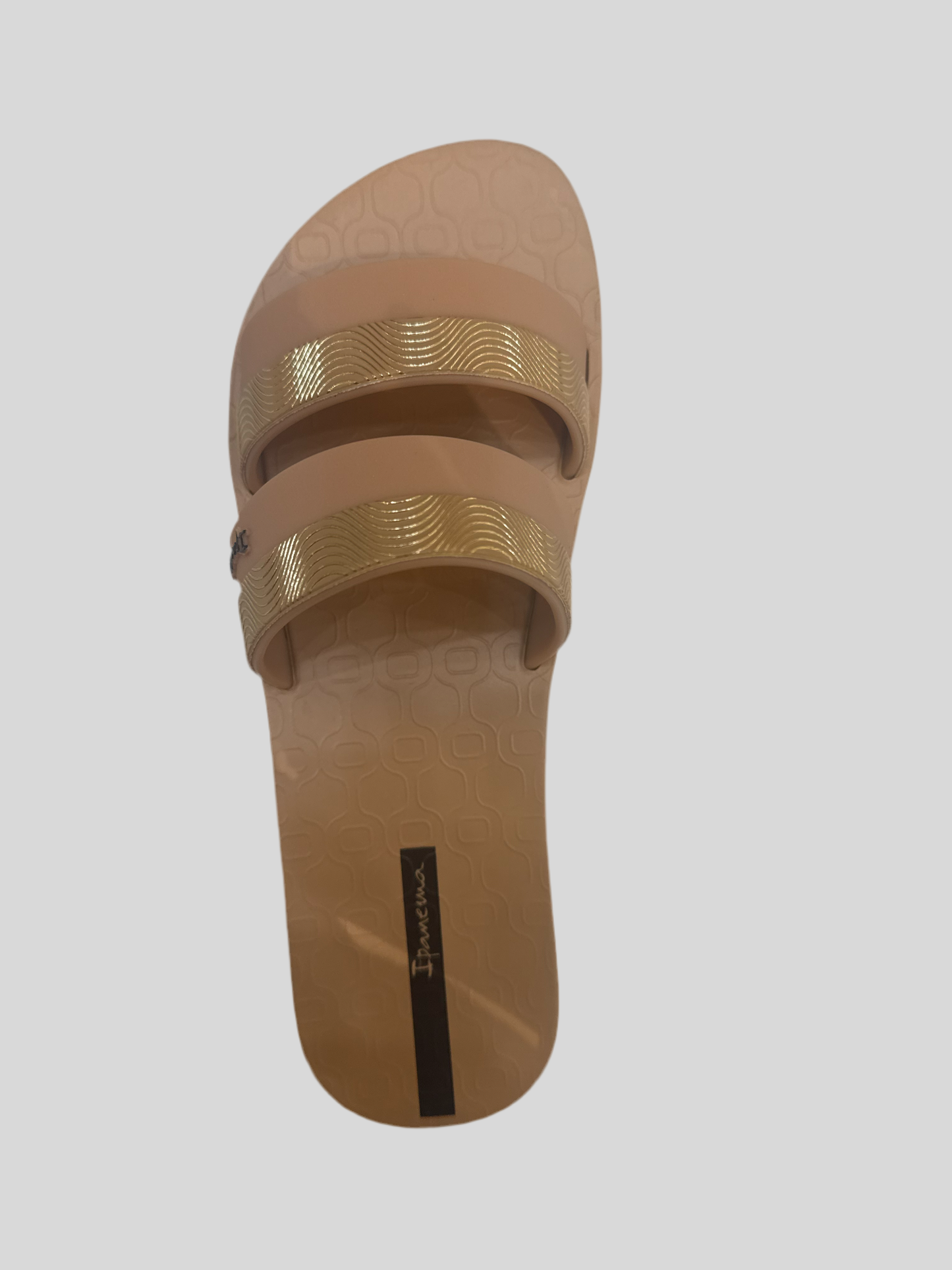 Gold Mesh Slide Sandals