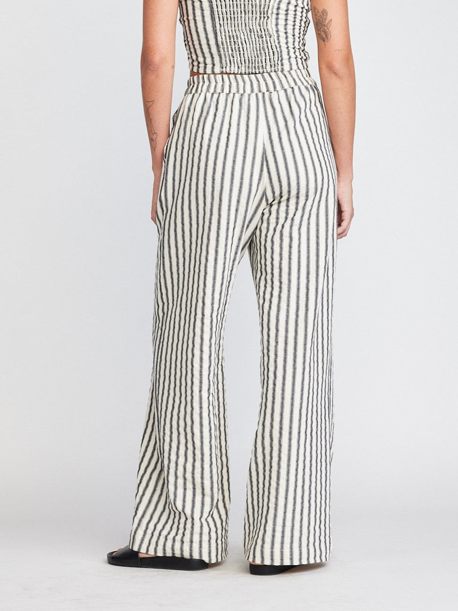 Caroline Black Stripes Pants By Self Contrast