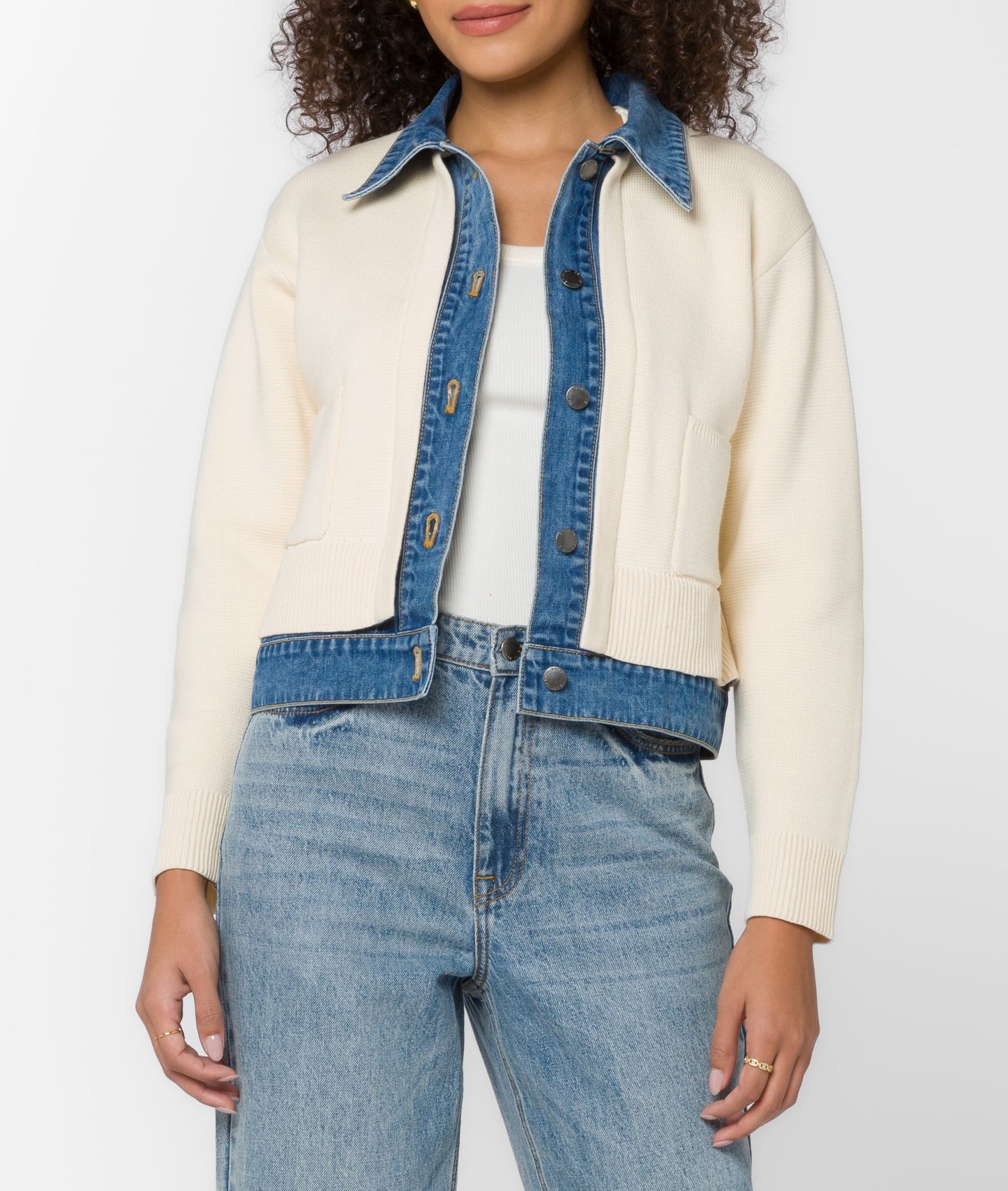 Velvet Heart Francis Ivory & Denim Jacket