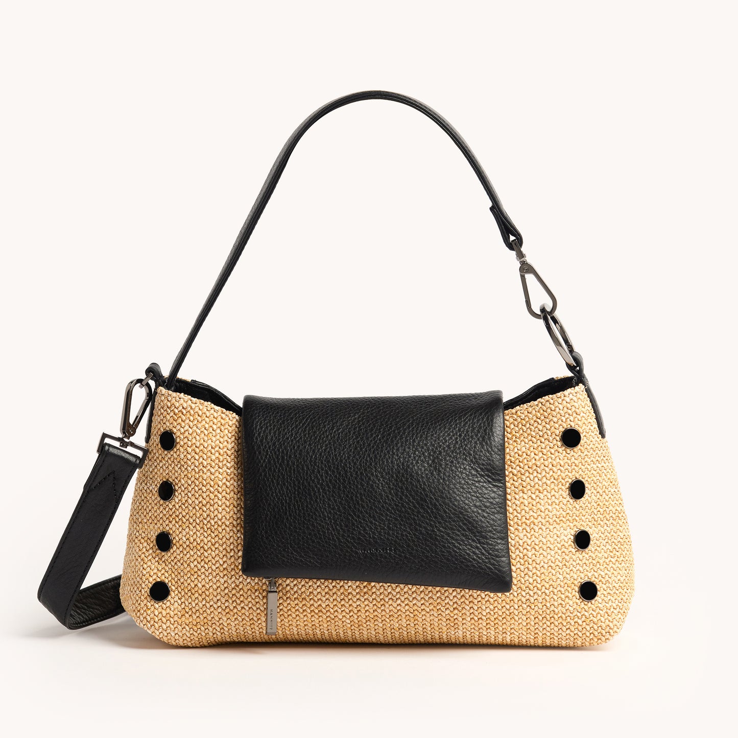 VIP Satchel by Hammitt Chaparral Raffia Gunmetal