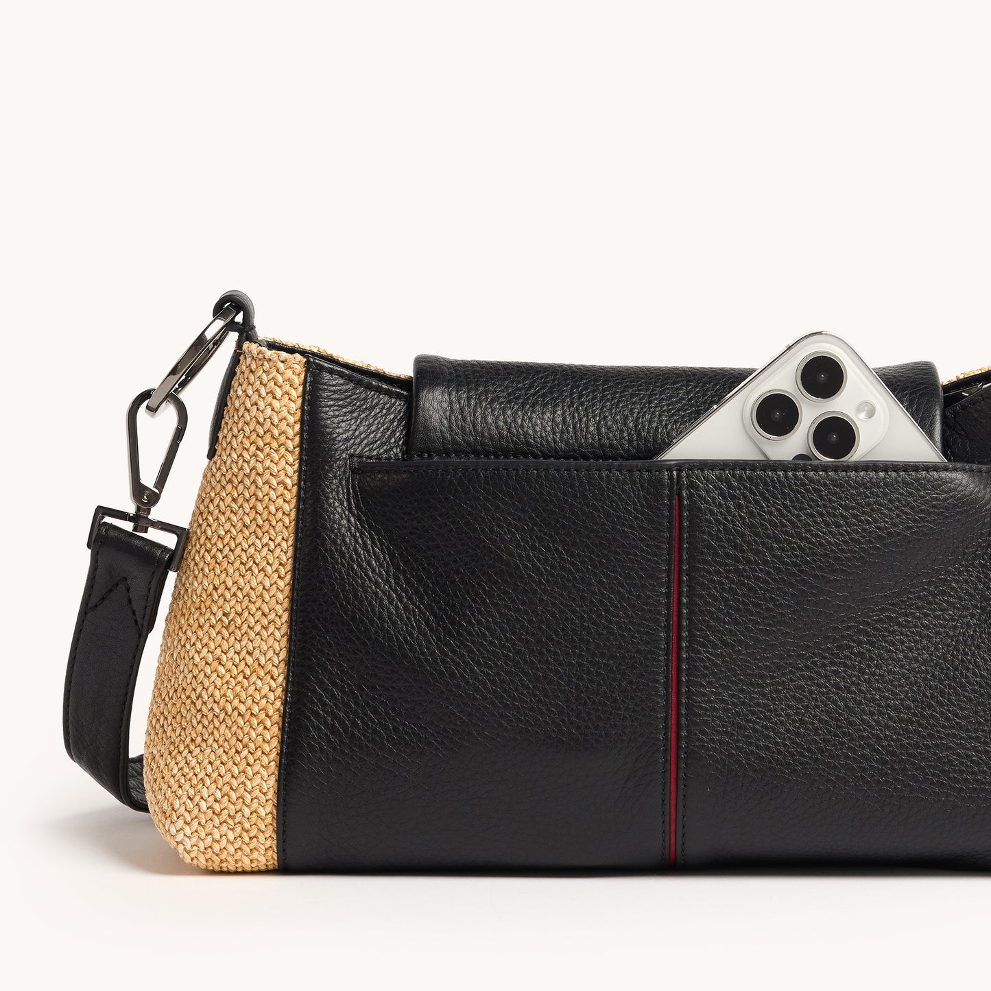VIP Satchel by Hammitt Chaparral Raffia Gunmetal