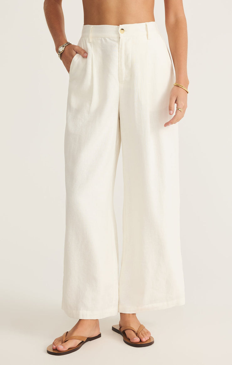 Topanga Wide Leg Linen Pant