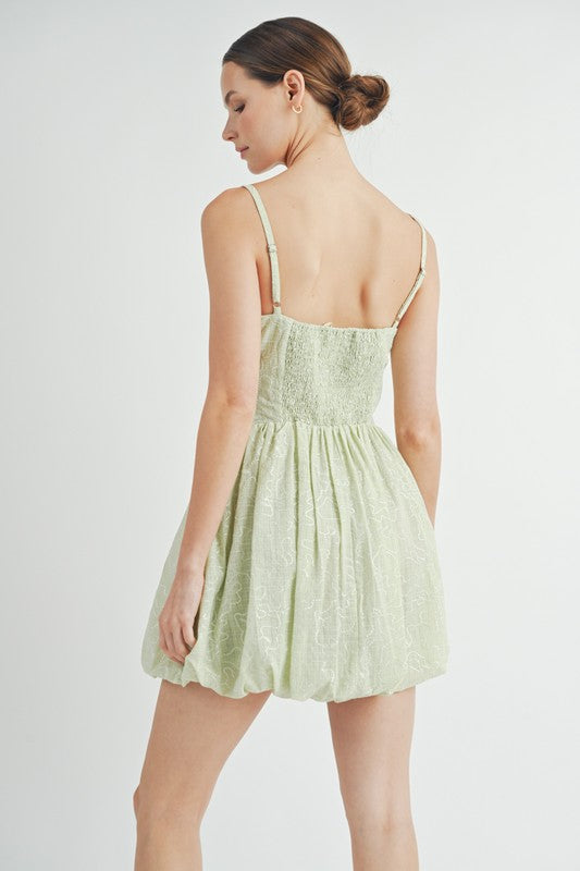 Corset Bubble Hem Mini Dress