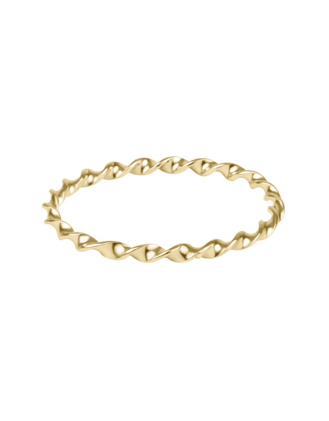 Enewton Classic Gold Twisted Thin Band Ring