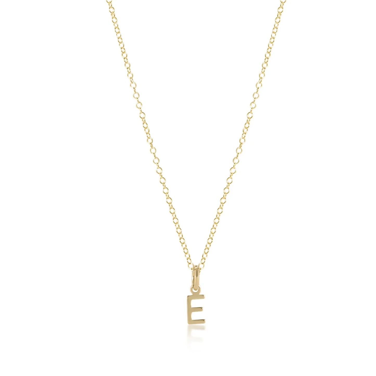 16" necklace gold - respect gold charm Initials by enewton