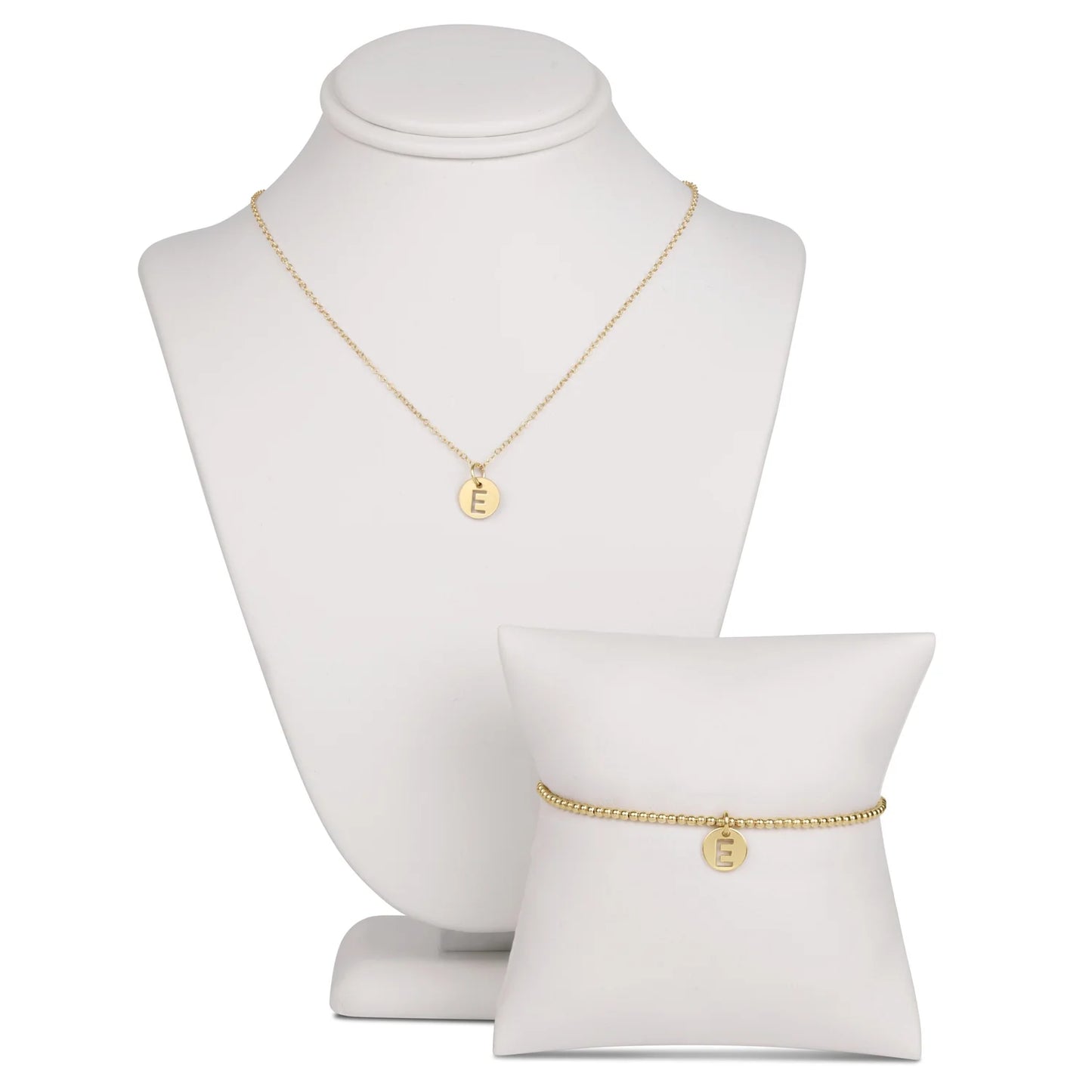 classic gold 2mm bead bracelet - respect small gold disc by enewton