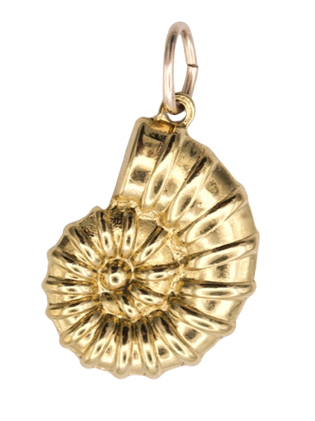 Gold Conch Shell Charm