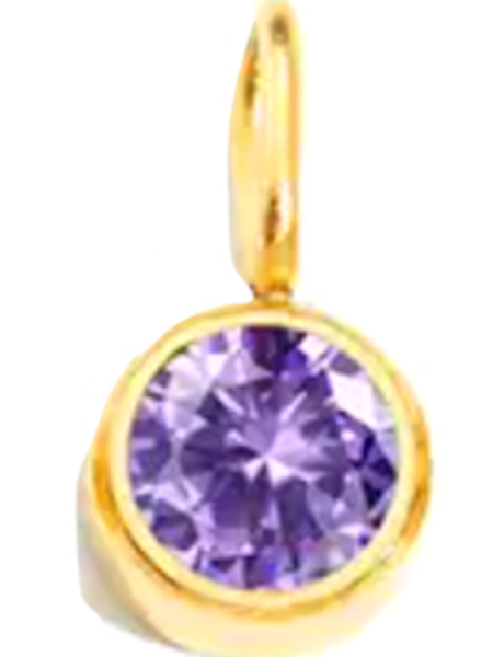 Large Round Gemstone Charm