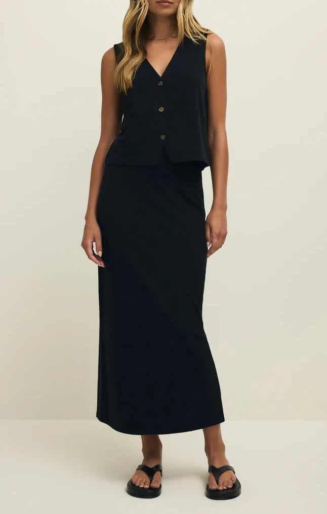 Z Supply | Gail Midi Skirt- True Black