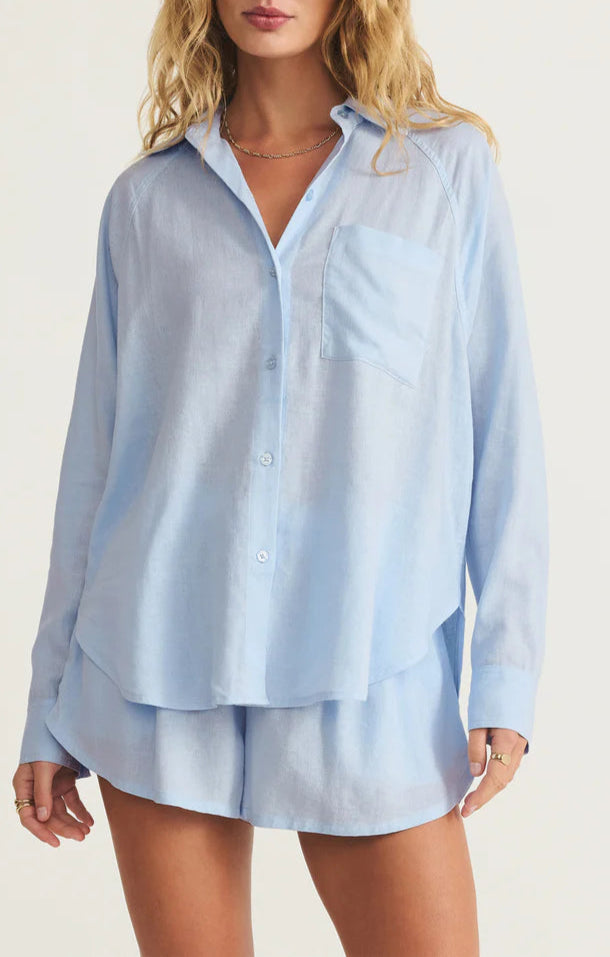 The Perfect Linen Top in Salt Water by Z Supply