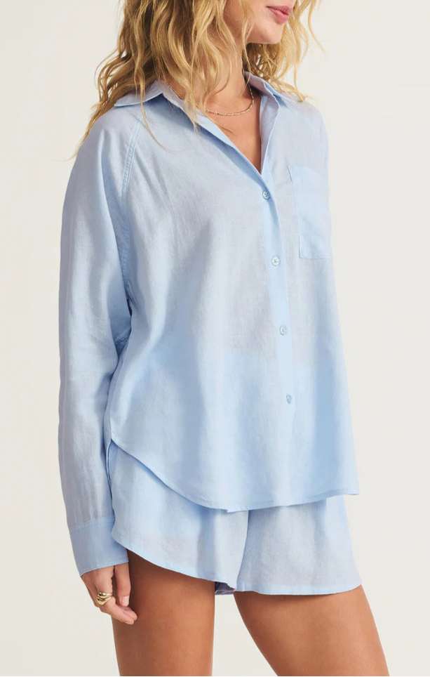 The Perfect Linen Top in Salt Water by Z Supply