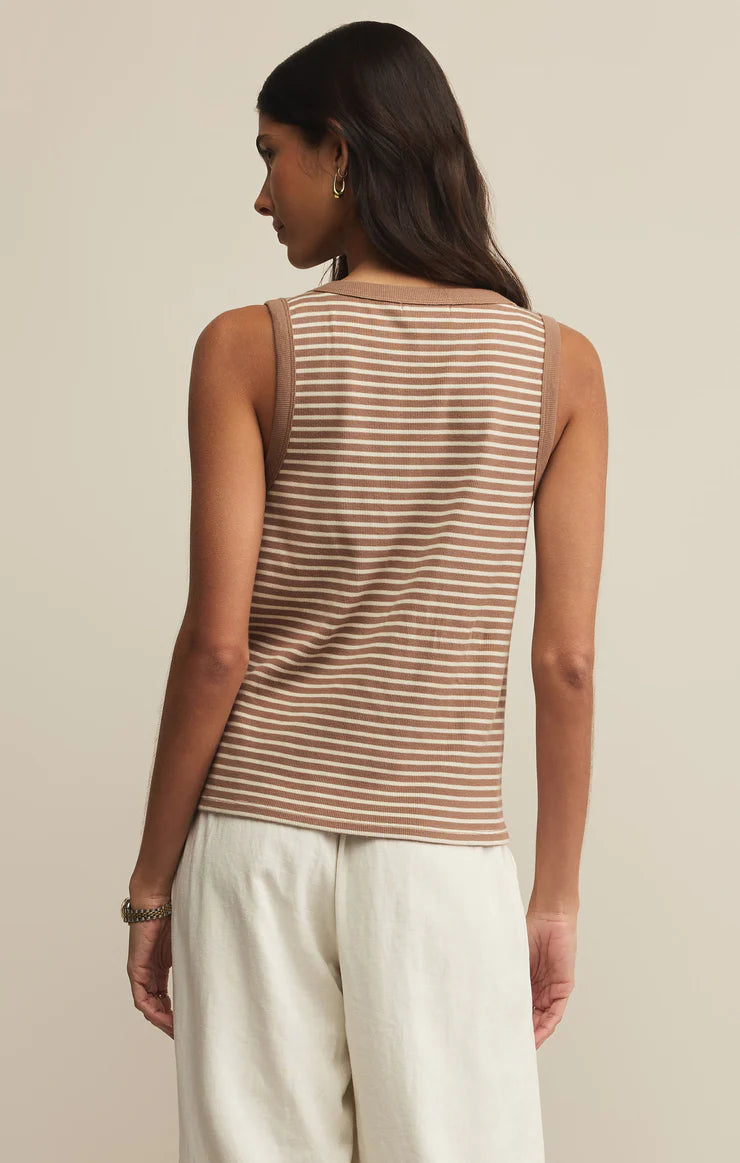 Elin Stripe Rib Tank by Z Supply