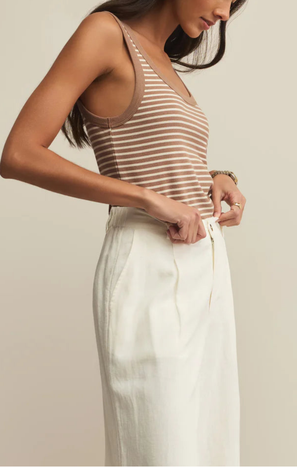 Elin Stripe Rib Tank by Z Supply