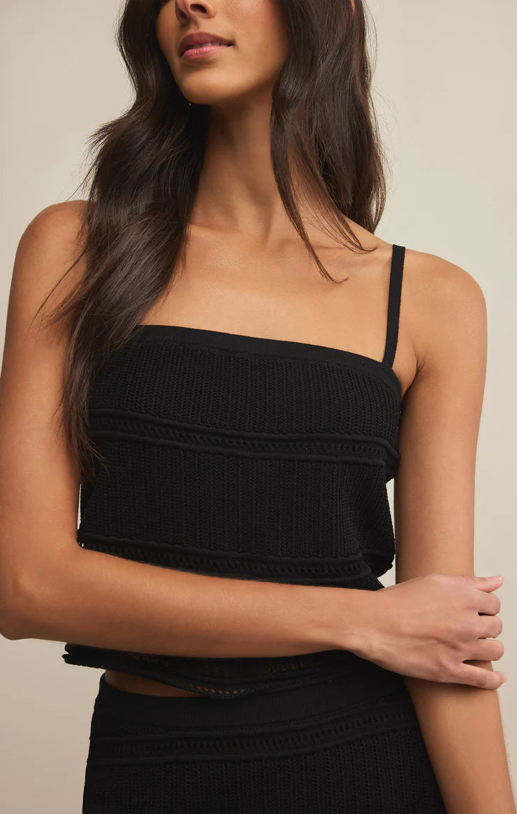 Fernanda Cropped Crochet Tank