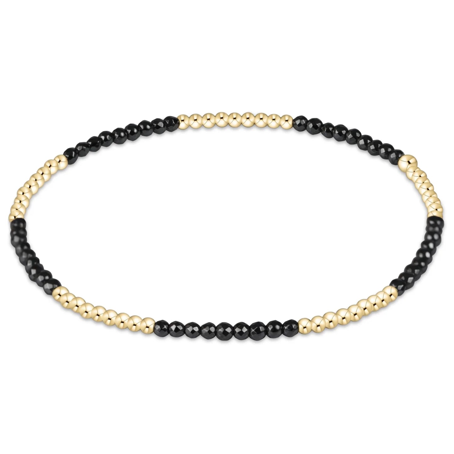 enewton blissful pattern 2mm bead bracelet - faceted hematite