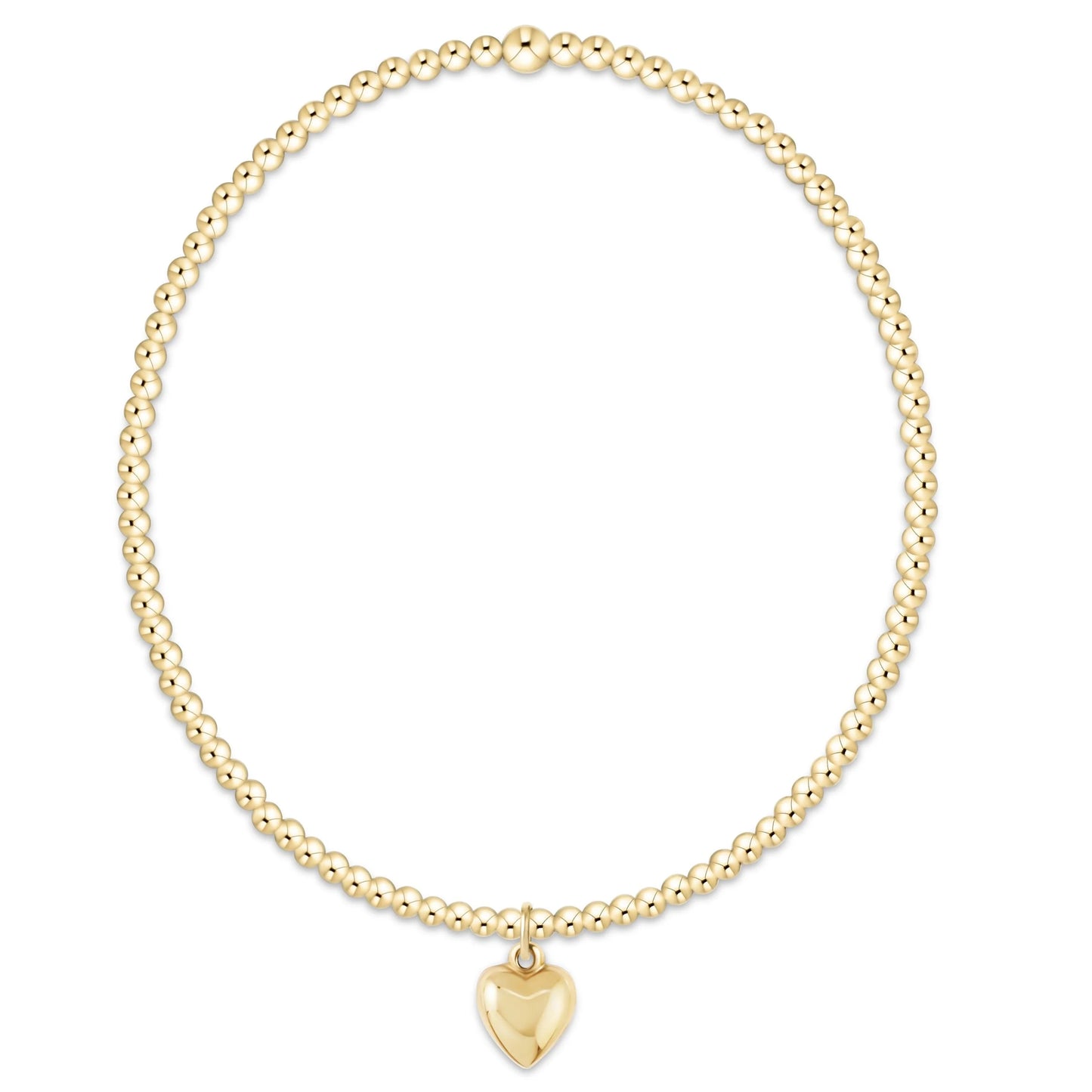 E newton| Classic gold 2mm Love Plush Charm Bracelet