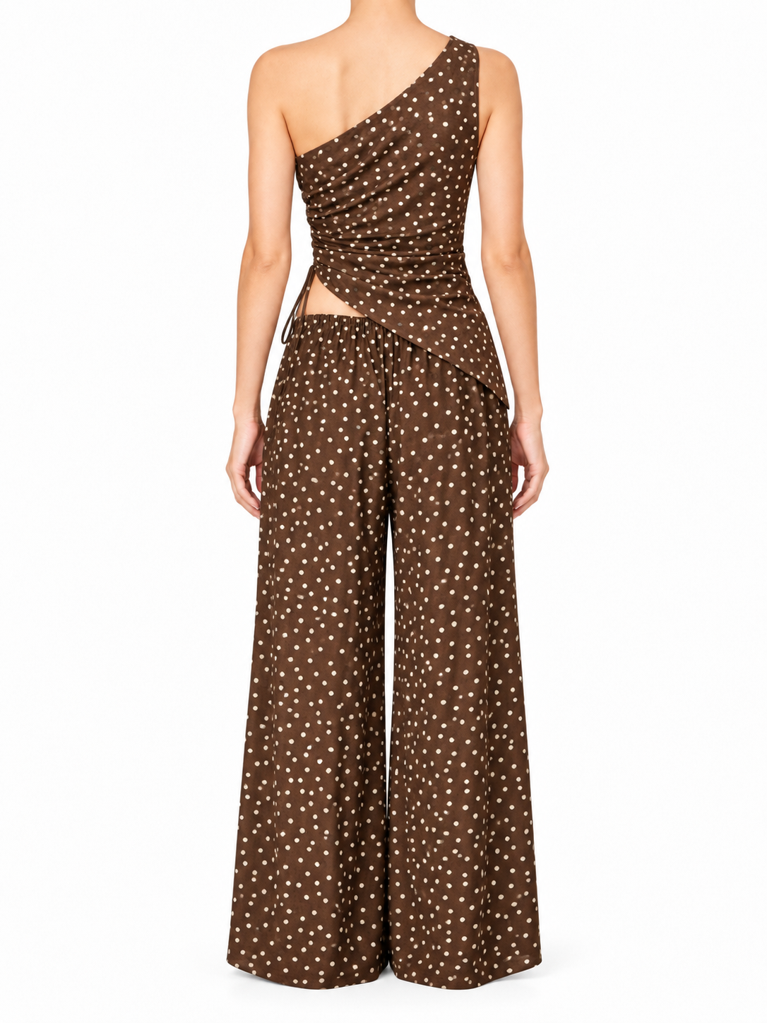 Taylor Polka Dot Asymmetrical Top