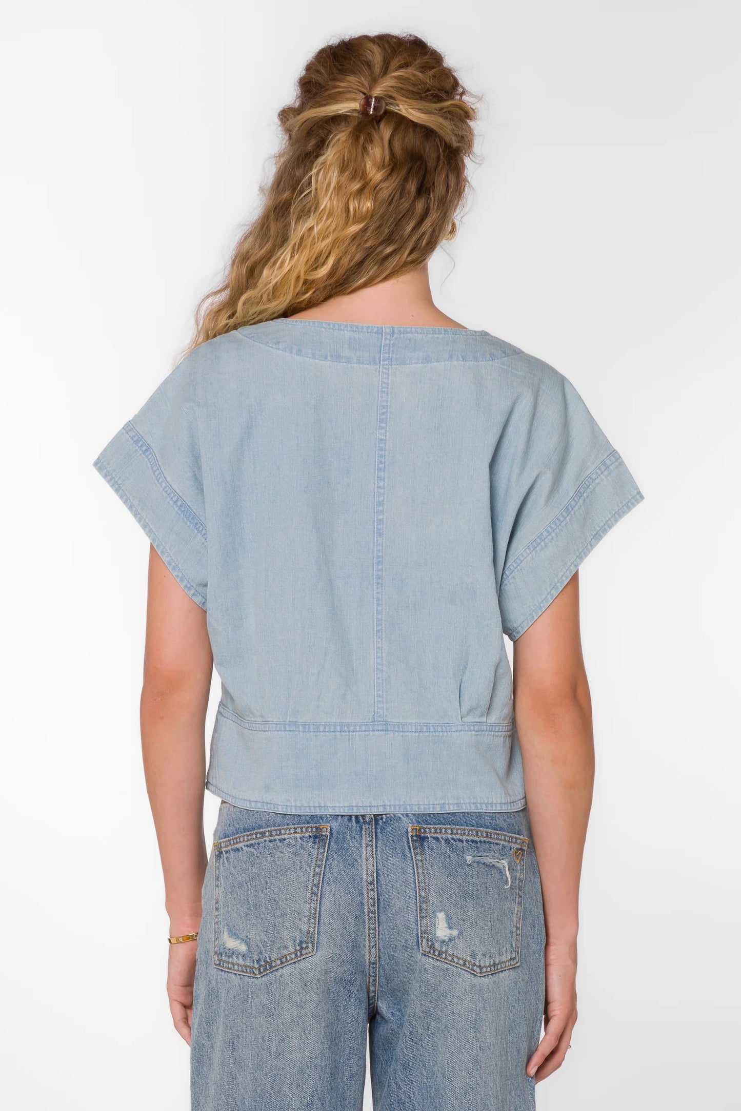 Roden Short Sleeve Catalina Sky Top