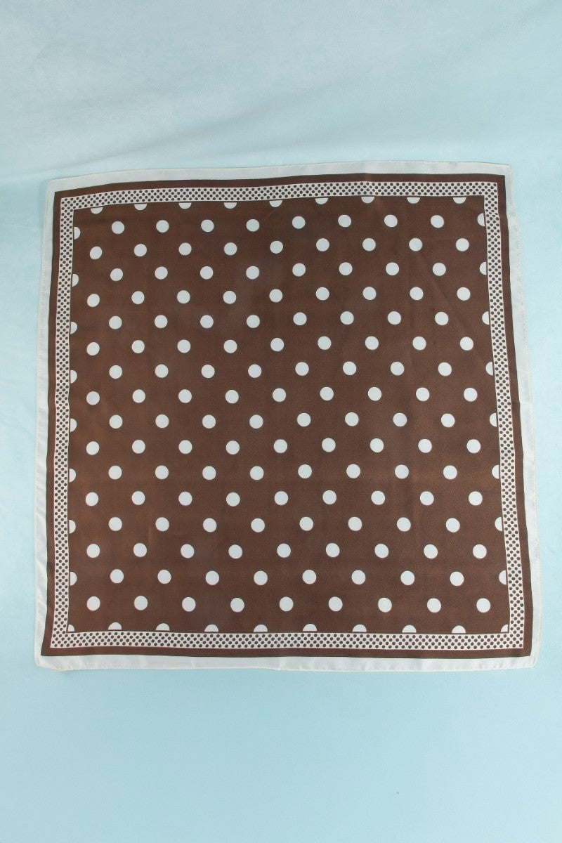 Polka Dot With Dotted Border Scarf
