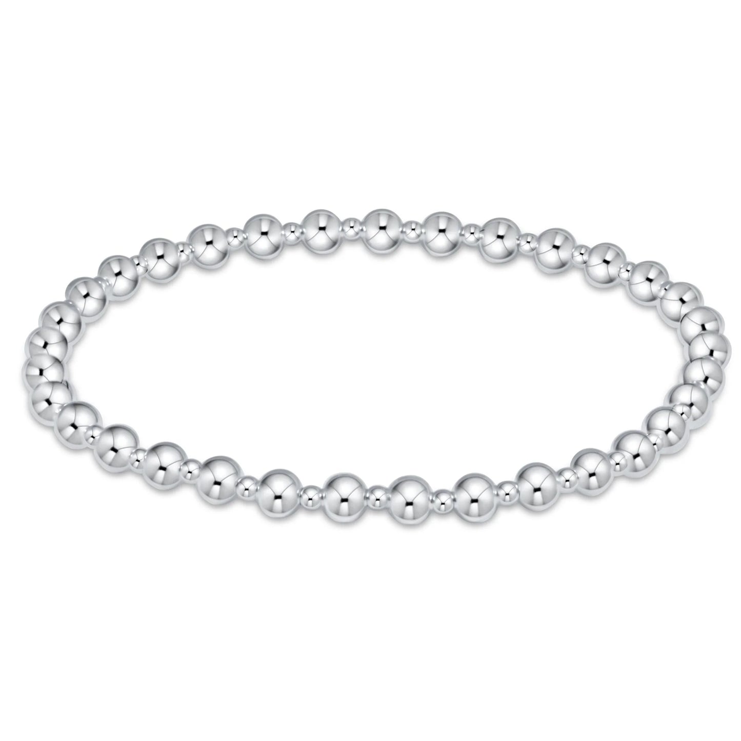E Newton| Classic Grateful Pattern 4mm Silver Bracelet