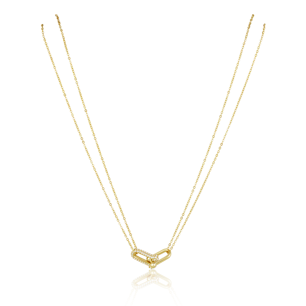 Link Pave Necklace