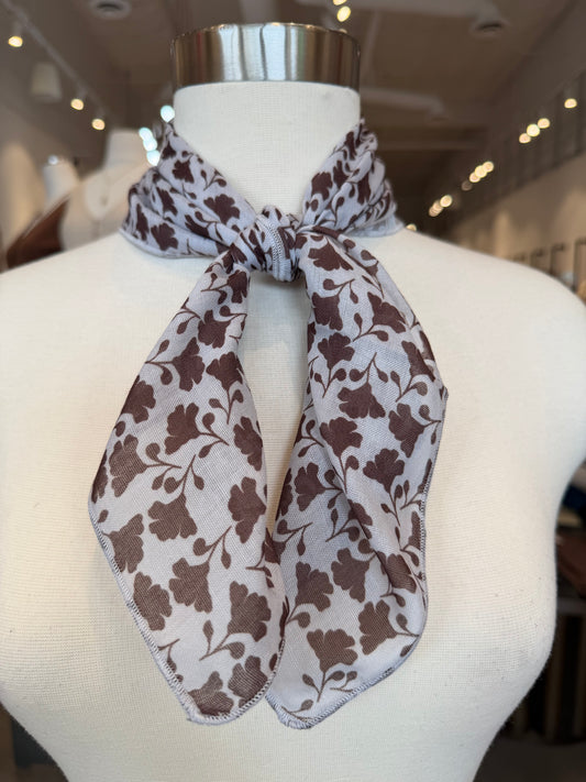 Nellie Cotton Linen Print Square Scarf