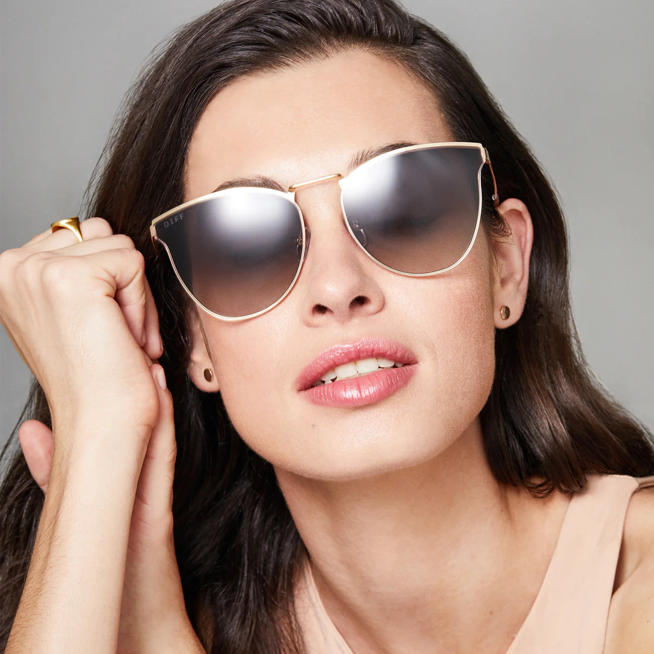 Sadie Gold Mirror Sunglasses