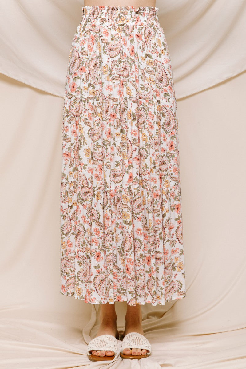 Paisley Print Spring Skirt