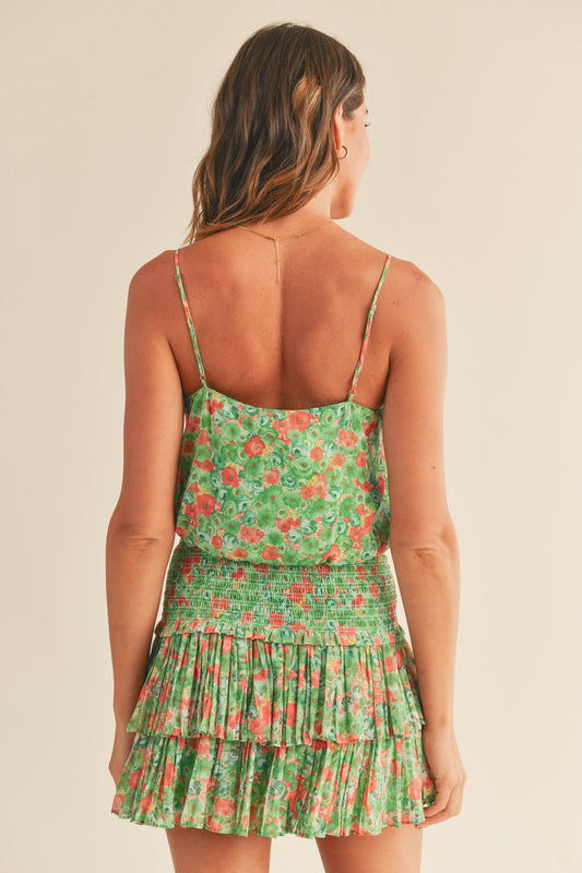 Shanae Bubble Floral Cami Top