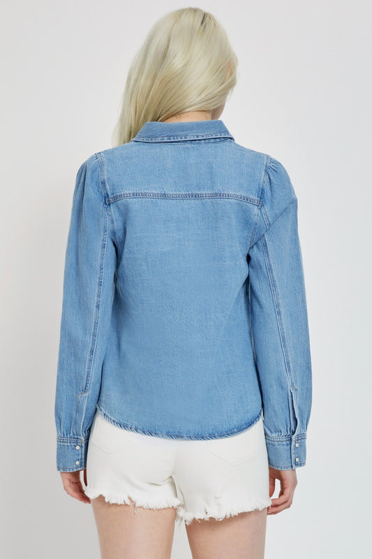 Freda Long Sleeve Denim Top