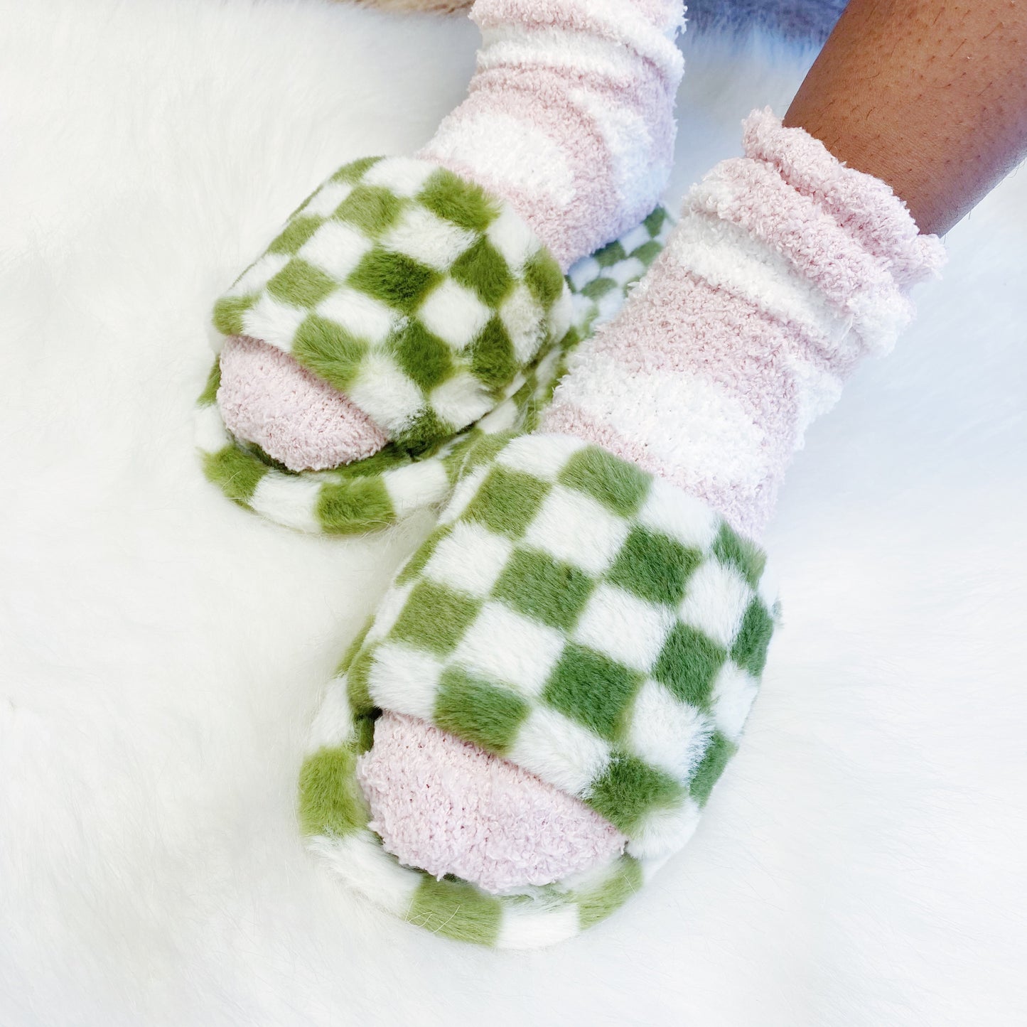 Checkered Cloud Comfort Slippers